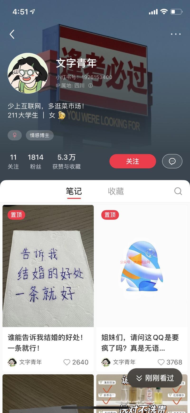 小红书这个号低粉高赞，用…#情报-搞钱情报论坛-网创交流-优选副业网